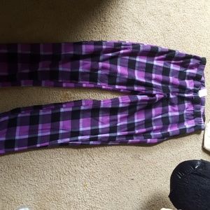 Purple flannel lounge pants